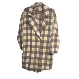 Davi & Dani Medium overcoat , yellow& grey